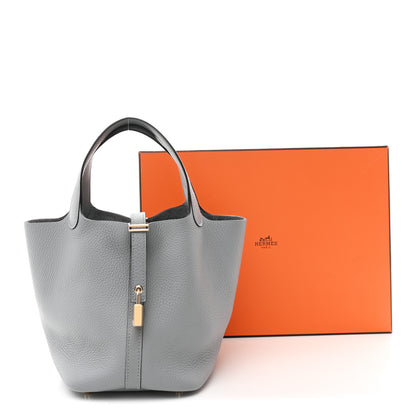 Hermes Taurillon Clemence Picotin Lock 18 PM Gris Pantin 11 of 11