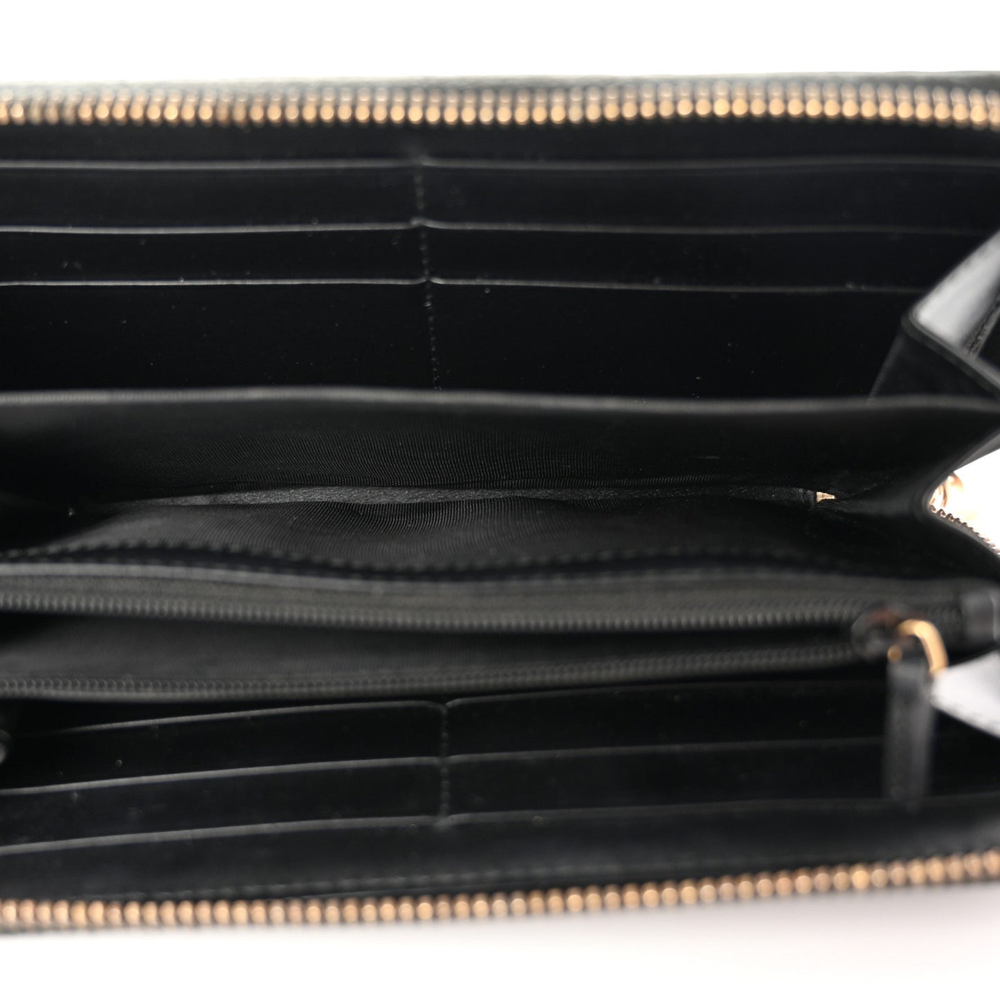 Guccissima GG Pierce Zip Around Wallet Black