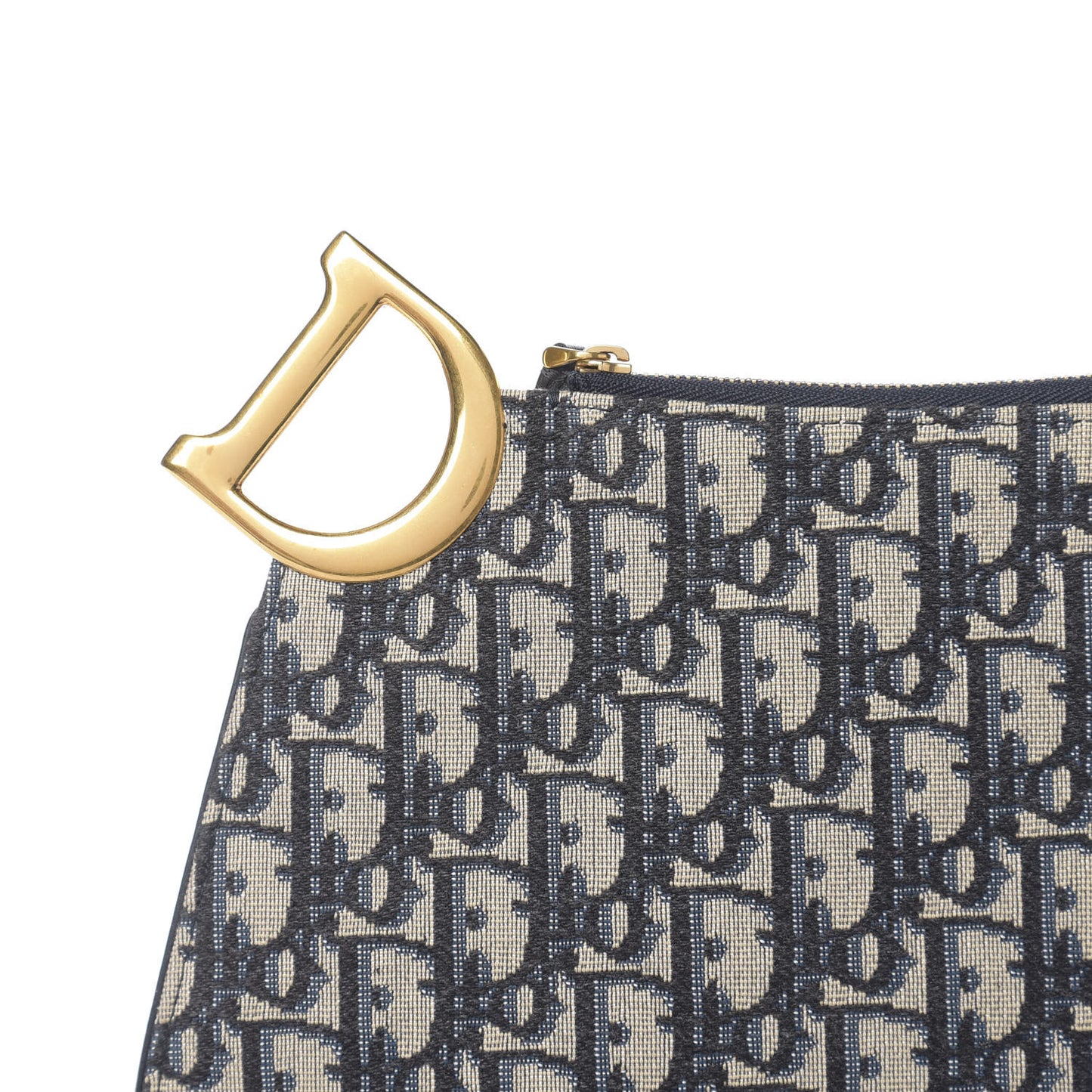 Oblique Saddle Pouch Clutch Blue