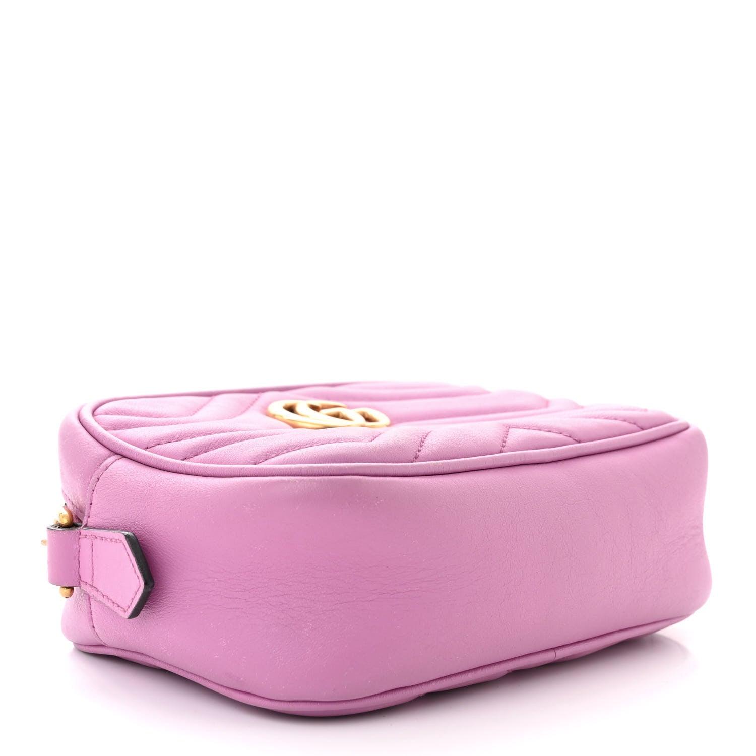 Gucci Calfskin Matelasse Mini GG Marmont Chain Shoulder Bag Candy Mousse 4 of 12