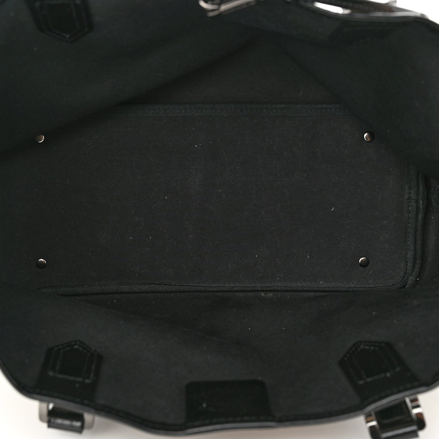 Patent Supernova Check Small Stanton Tote Black