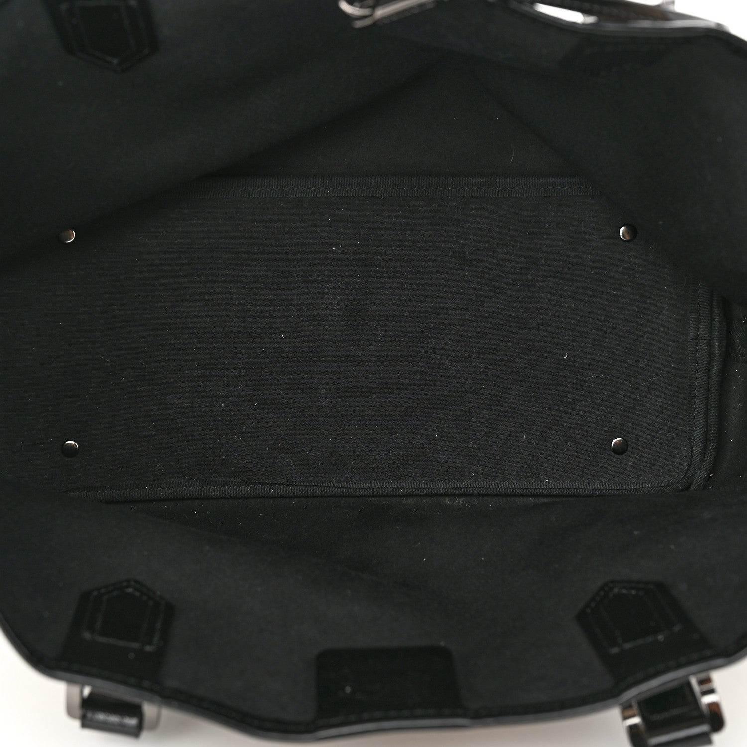 Burberry Patent Supernova Check Small Stanton Tote Black 5 of 9