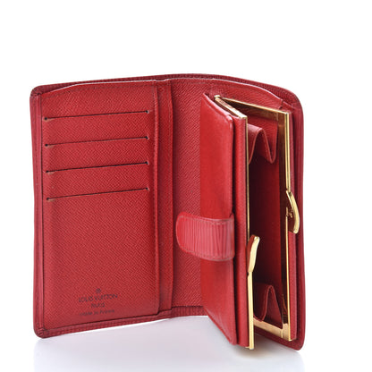 Louis Vuitton Epi French Purse Wallet Castillan Red 5 of 9