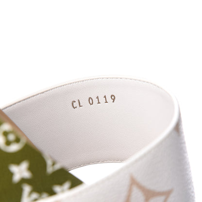 Louis Vuitton Monogram Giant Bom Dia Flat Mule Sandals 36 White Moka 8 of 9