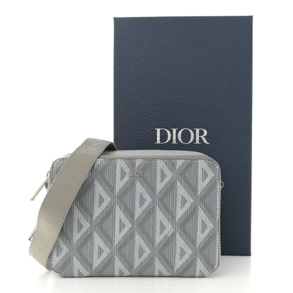 Christian Dior Coated Canvas CD Diamond Messenger Pouch Grey 12 of 12