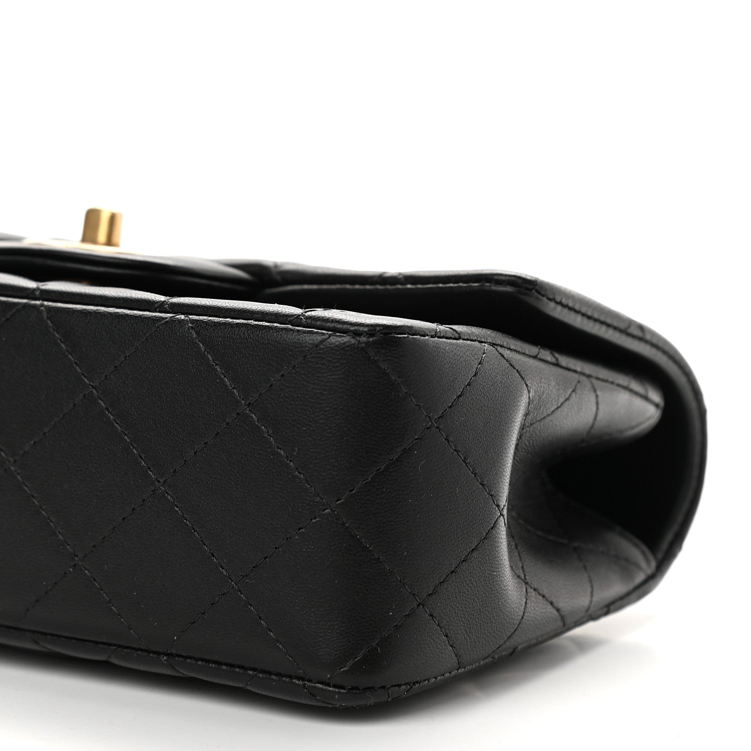 Chanel Lambskin Quilted Mini Top Handle Rectangular Flap Black 9 of 9