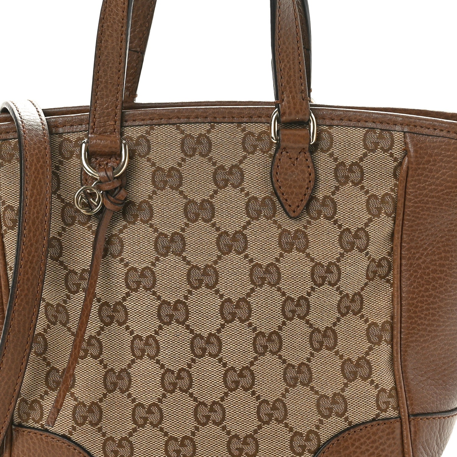 Gucci Monogram Small Bree Tote Beige Tabacco 8 of 10