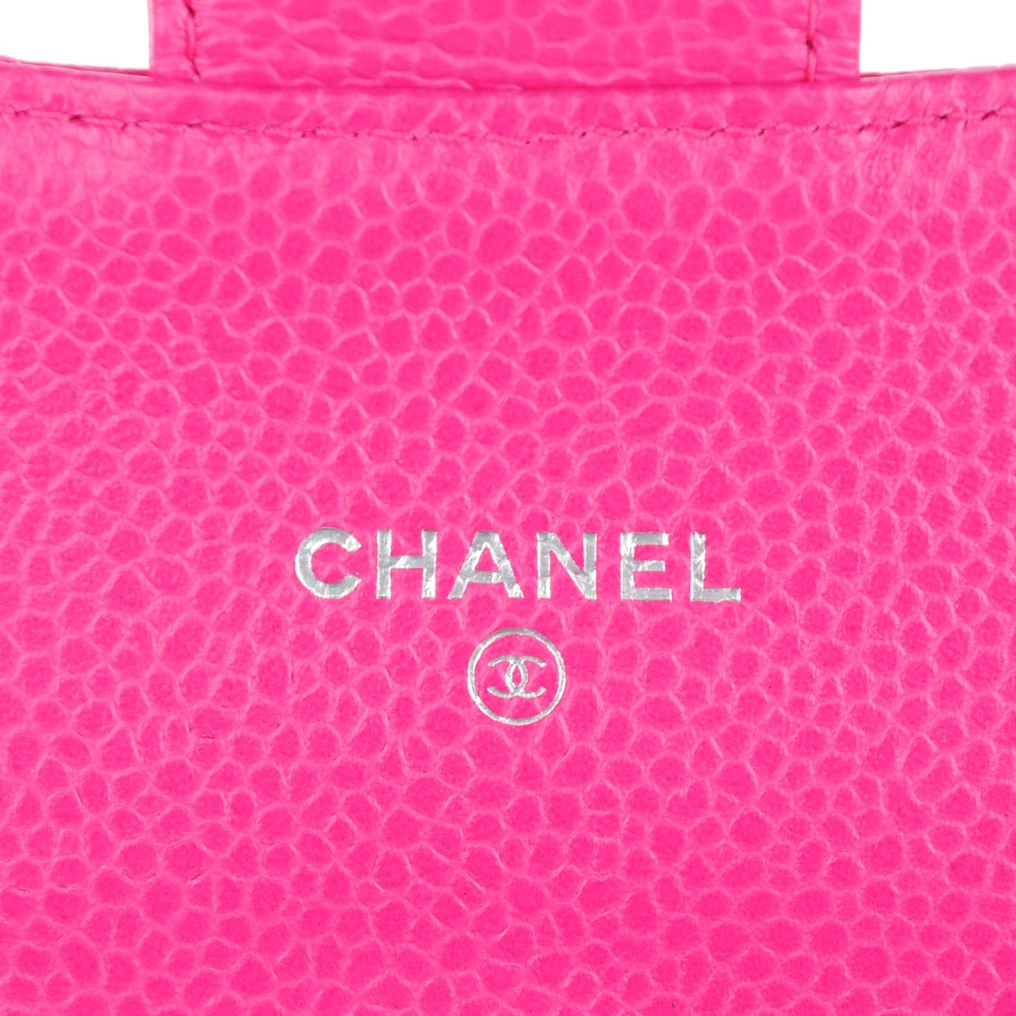 Caviar Quilted Small Flap Wallet Pink