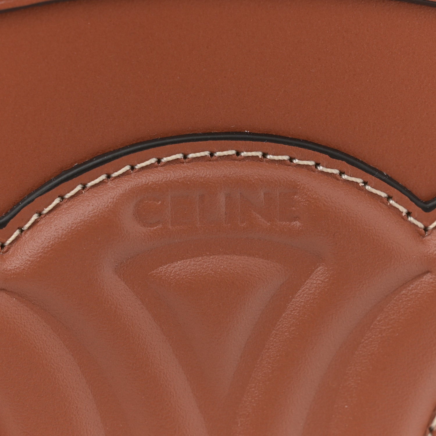 Celine Smooth Calfskin Cuir Triomphe Oval Bag Tan 6 of 10