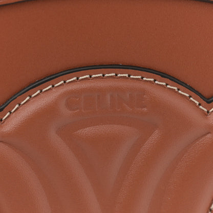 Celine Smooth Calfskin Cuir Triomphe Oval Bag Tan 6 of 10