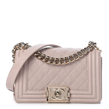 Chanel Caviar Quilted Small Boy Flap Light Beige 1 of 4