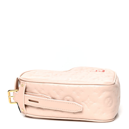 Louis Vuitton Lambskin Embossed Monogram Fall In Love Sac Coeur Light Pink 4 of 9