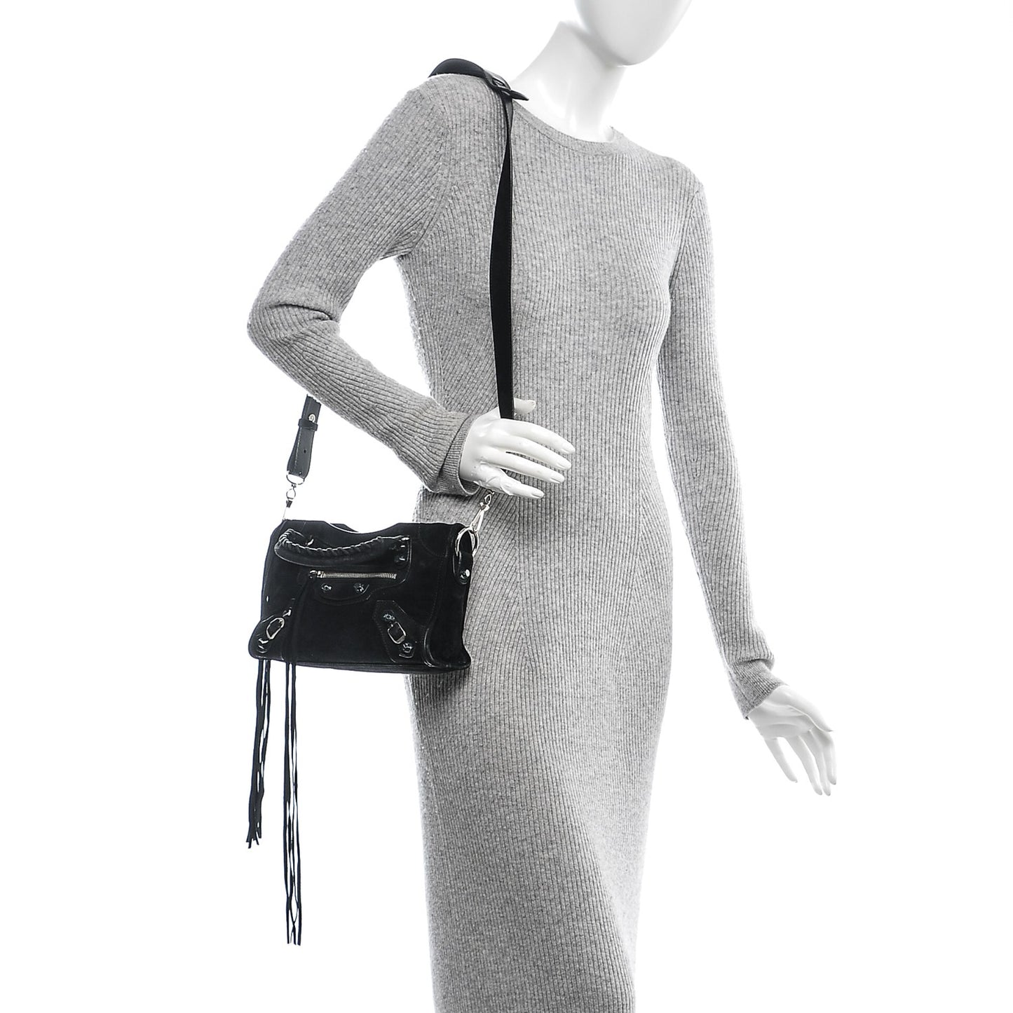 Baby Daim Suede Marble Hardware Mini City Black