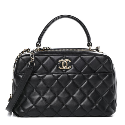 Chanel Lambskin Quilted Medium Trendy CC Bowling Bag Black 1 of 14