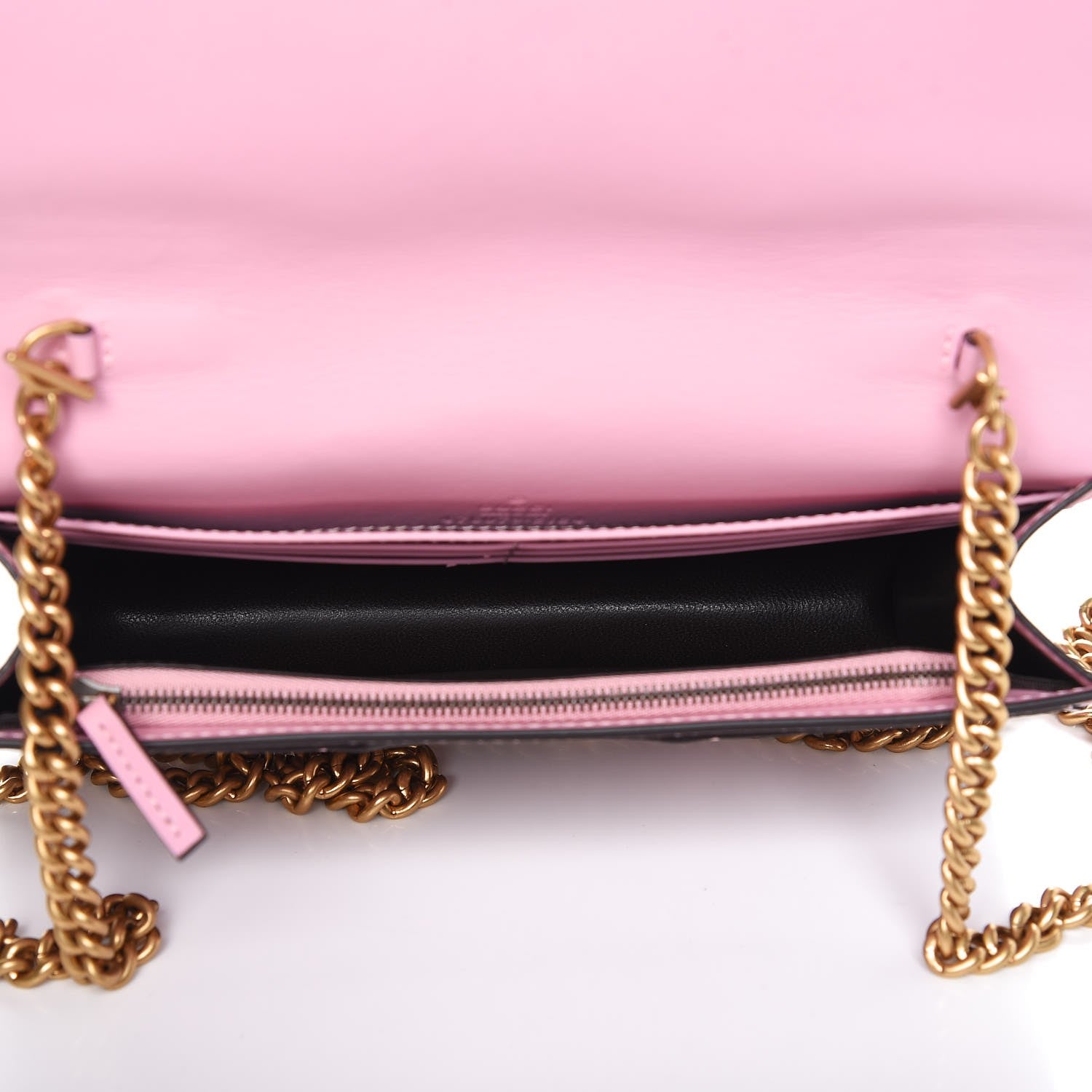 Gucci Snakeskin Mini Queen Margaret Chain Shoulder Bag Sugar Pink 5 of 6