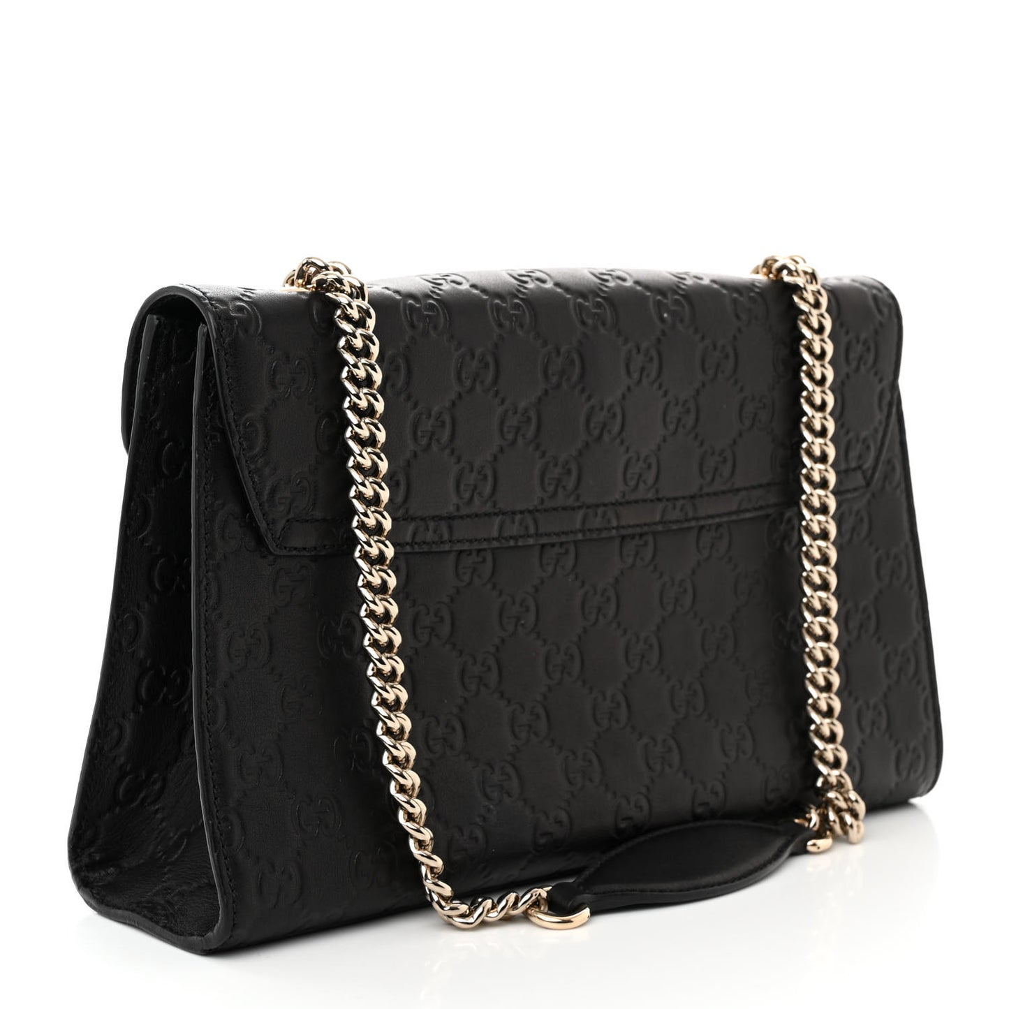 Microguccissima Medium Emily Chain Shoulder Bag Black