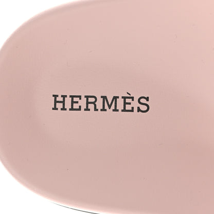 Hermes Suede Goatskin Womens Chypre Sandals 39 Rose Porcelaine 7 of 9