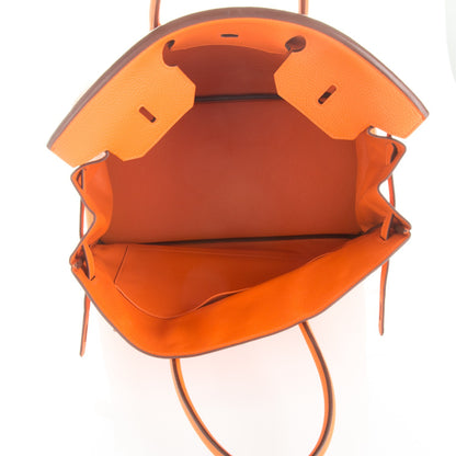 Hermes Taurillon Clemence Birkin 40 Orange 5 of 11