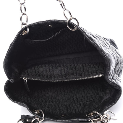 Christian Dior Lambskin Cannage Large Dior Soft Shopping Tote Black 5 of 15