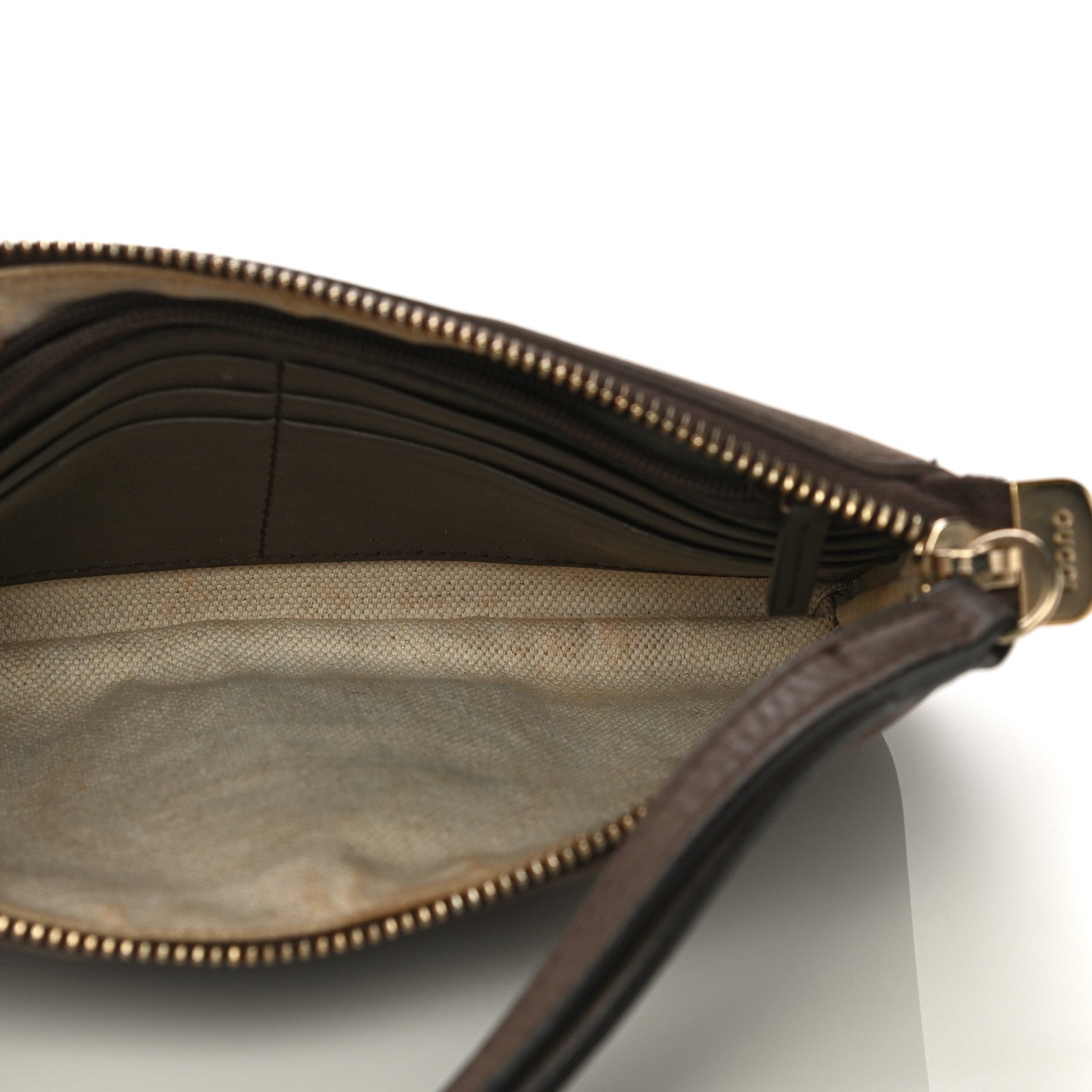 Gucci Pebbled Calfskin Soho Wristlet Brown 4 of 19