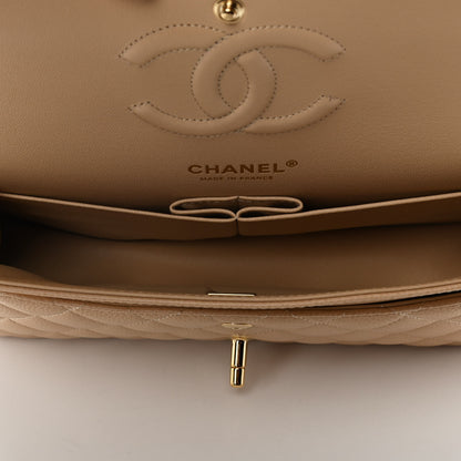 Chanel Caviar Quilted Medium Double Flap Beige 5 of 11