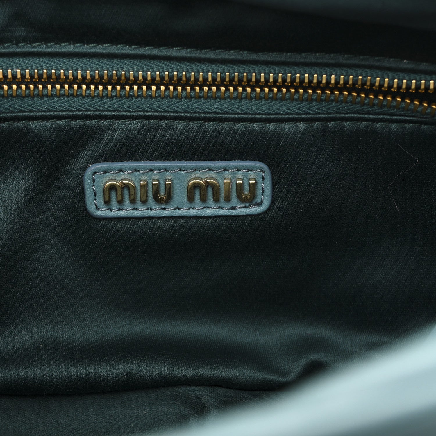 Miu Miu Calfskin Regular Arcadie Top Handle Bag Aqua 1853288