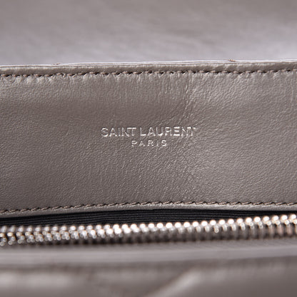 Saint Laurent Calfskin Y Quilted Monogram Medium Loulou Chain Satchel Earth 6 of 10