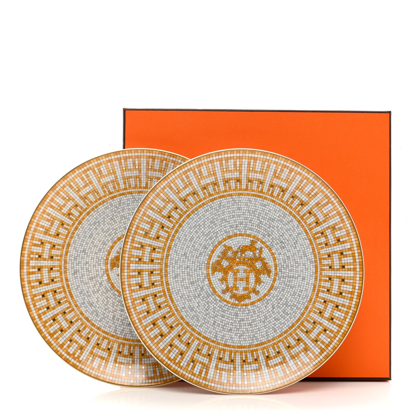 Porcelain Mosaique au 24 Dessert Plate Set of 2