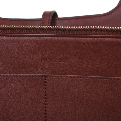 Celine Calfskin Medium Tri-Fold Bag Red Wood 5 of 11