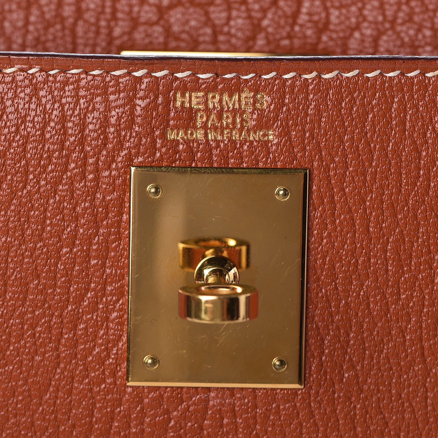 Hermes Chevre De Coromandel Kelly Sellier 32 Brique 19 of 36
