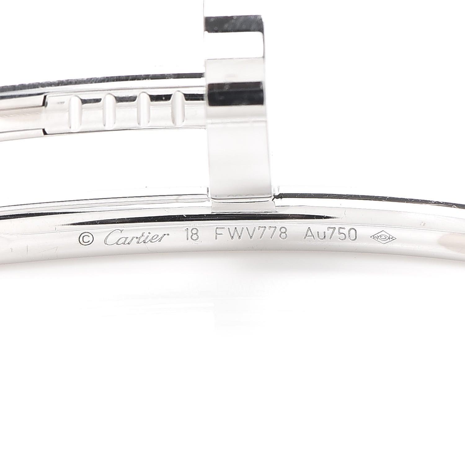 Cartier 18K White Gold Juste Un Clou Bracelet 18 4 of 7