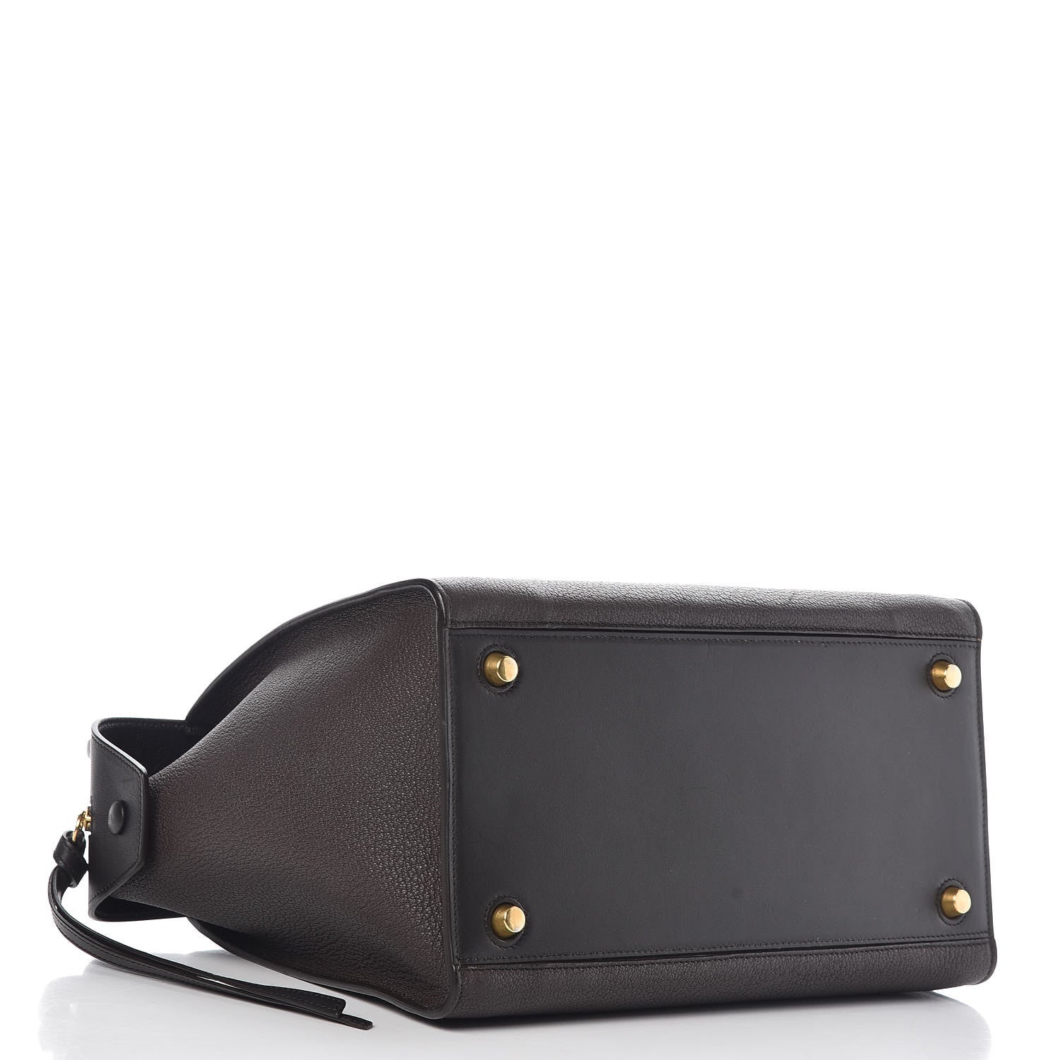 Celine Goatskin Smooth Calfskin Small Ring Bag Dark Taupe 4 of 13