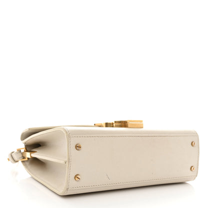 Saint Laurent Grain de Poudre Mini Classic Monogram Cassandra Top Handle Vintage White 4 of 14