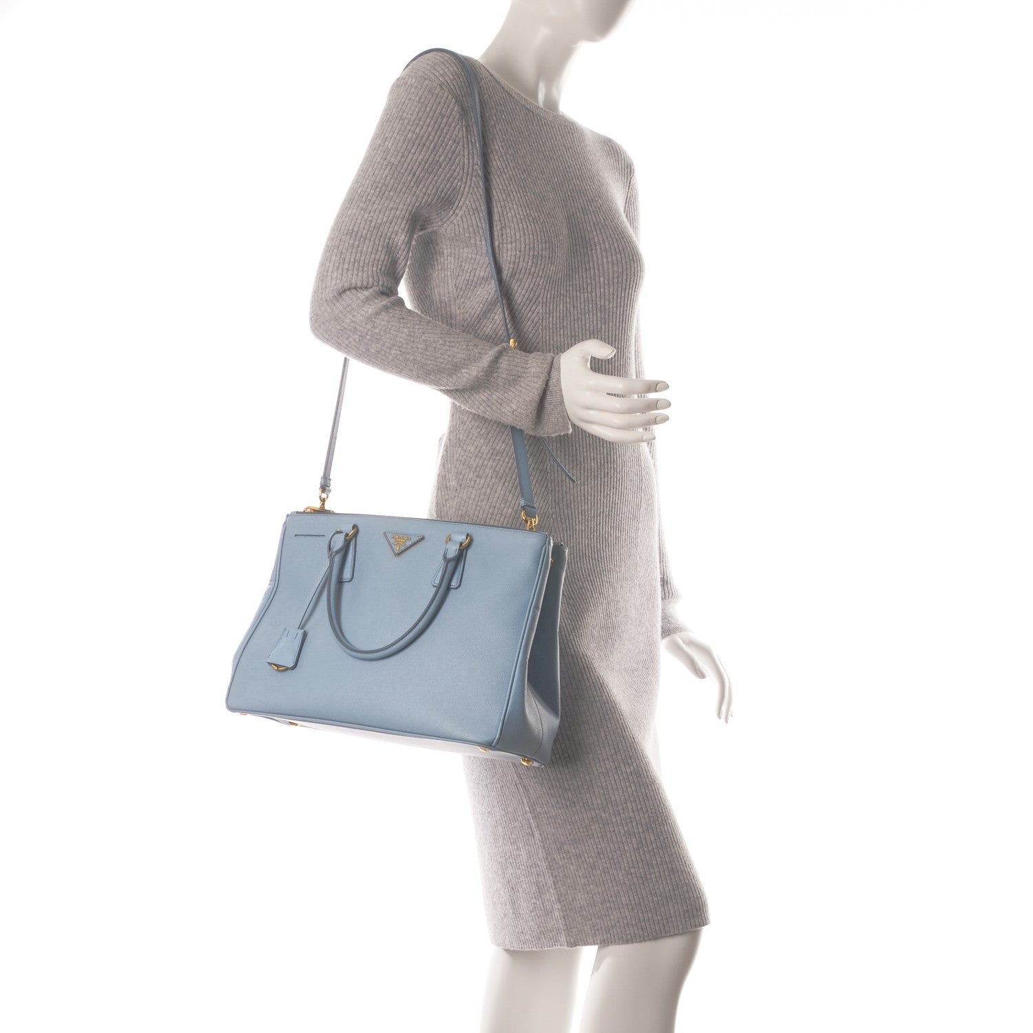 Prada Saffiano Medium Galleria Double Zip Tote Astrale 2 of 7