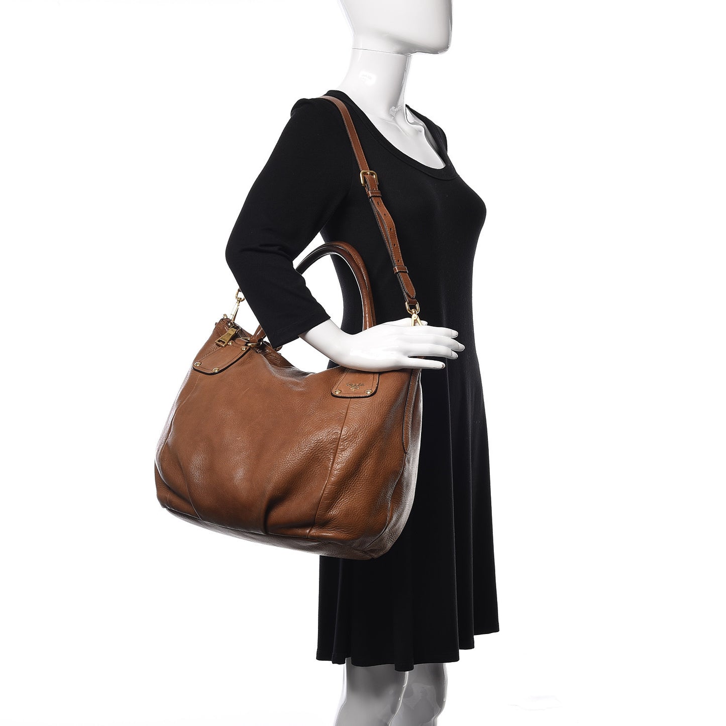 Cervo Shine Tote Nocciolo