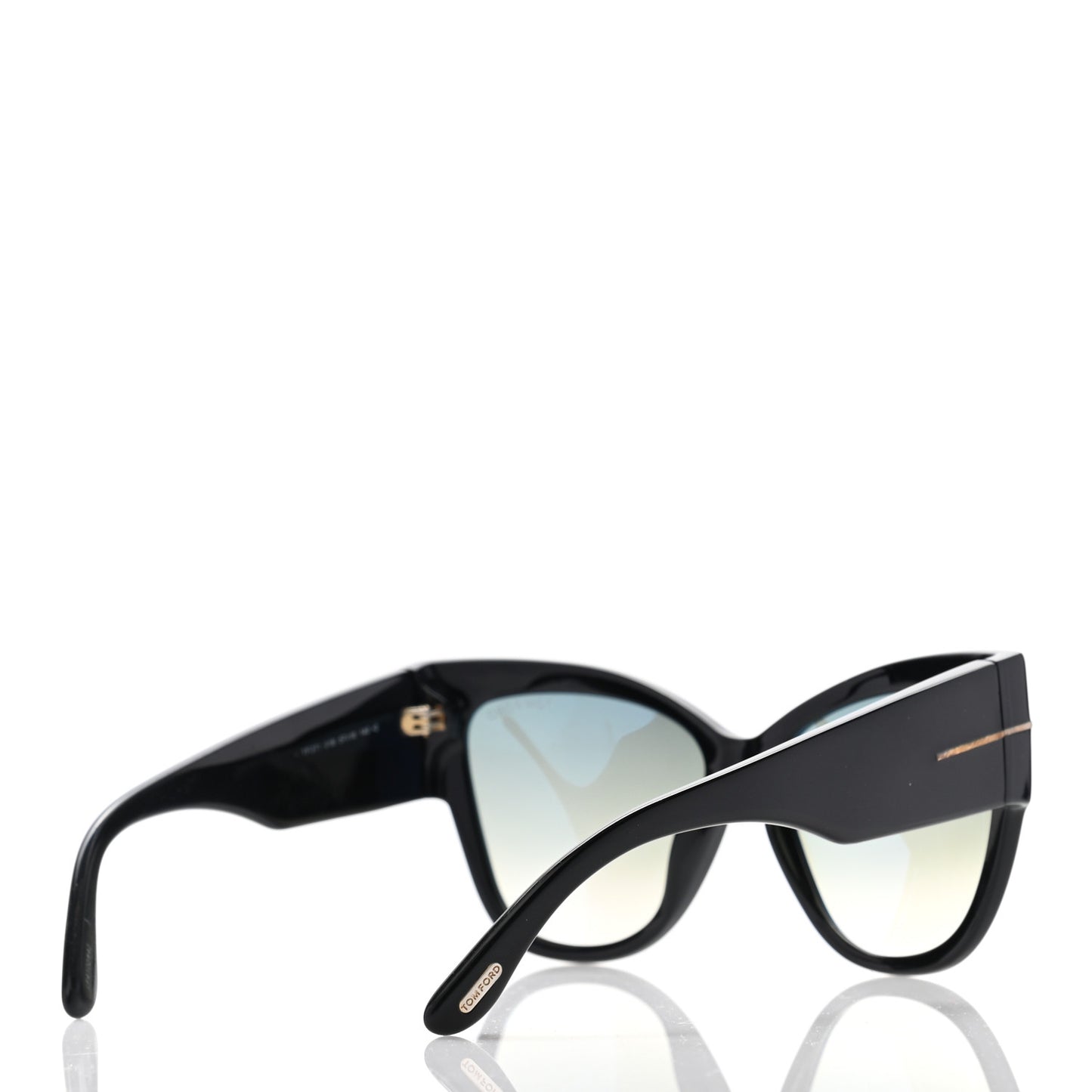 Acetate Anoushka Cat Eye Sunglasses TF371 Black