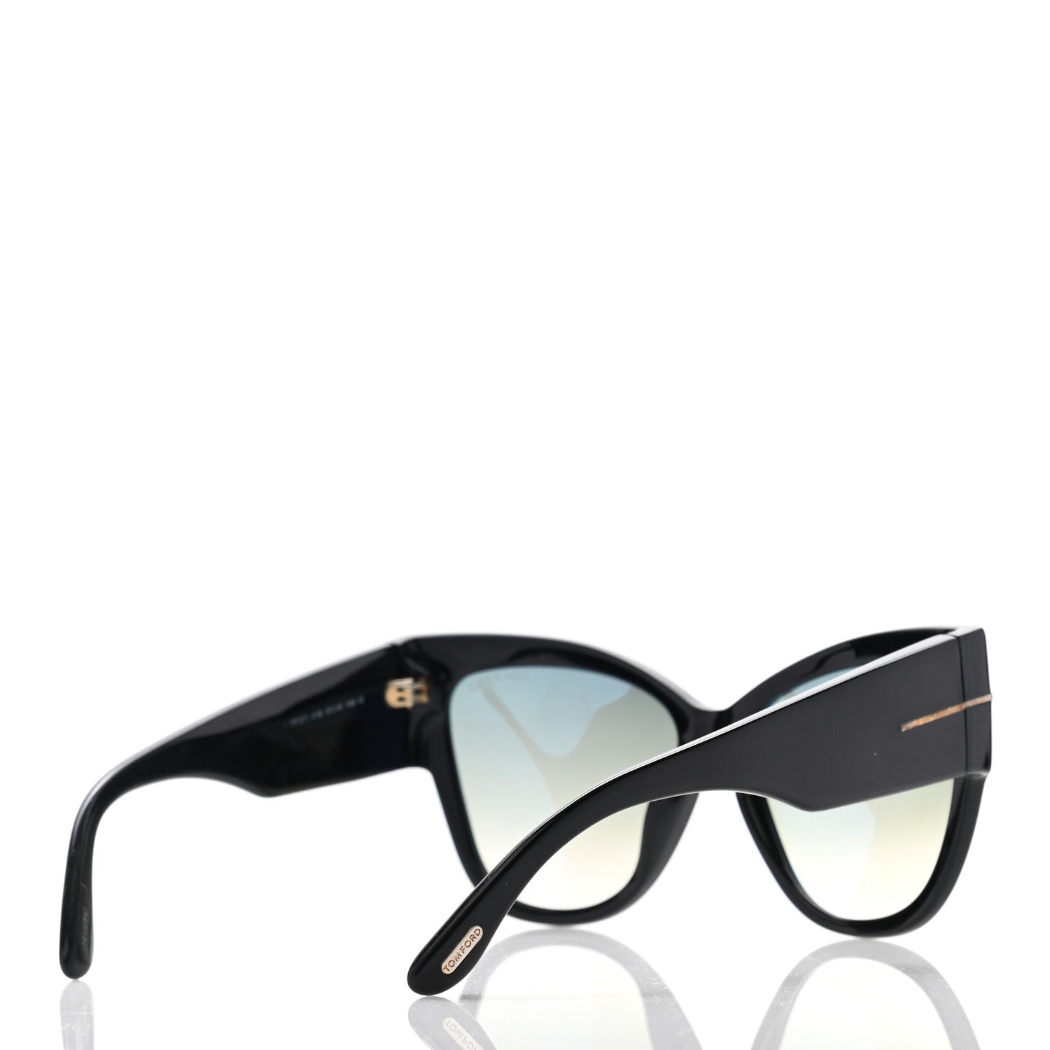 Tom Ford Acetate Anoushka Cat Eye Sunglasses TF371 Black 4 of 9