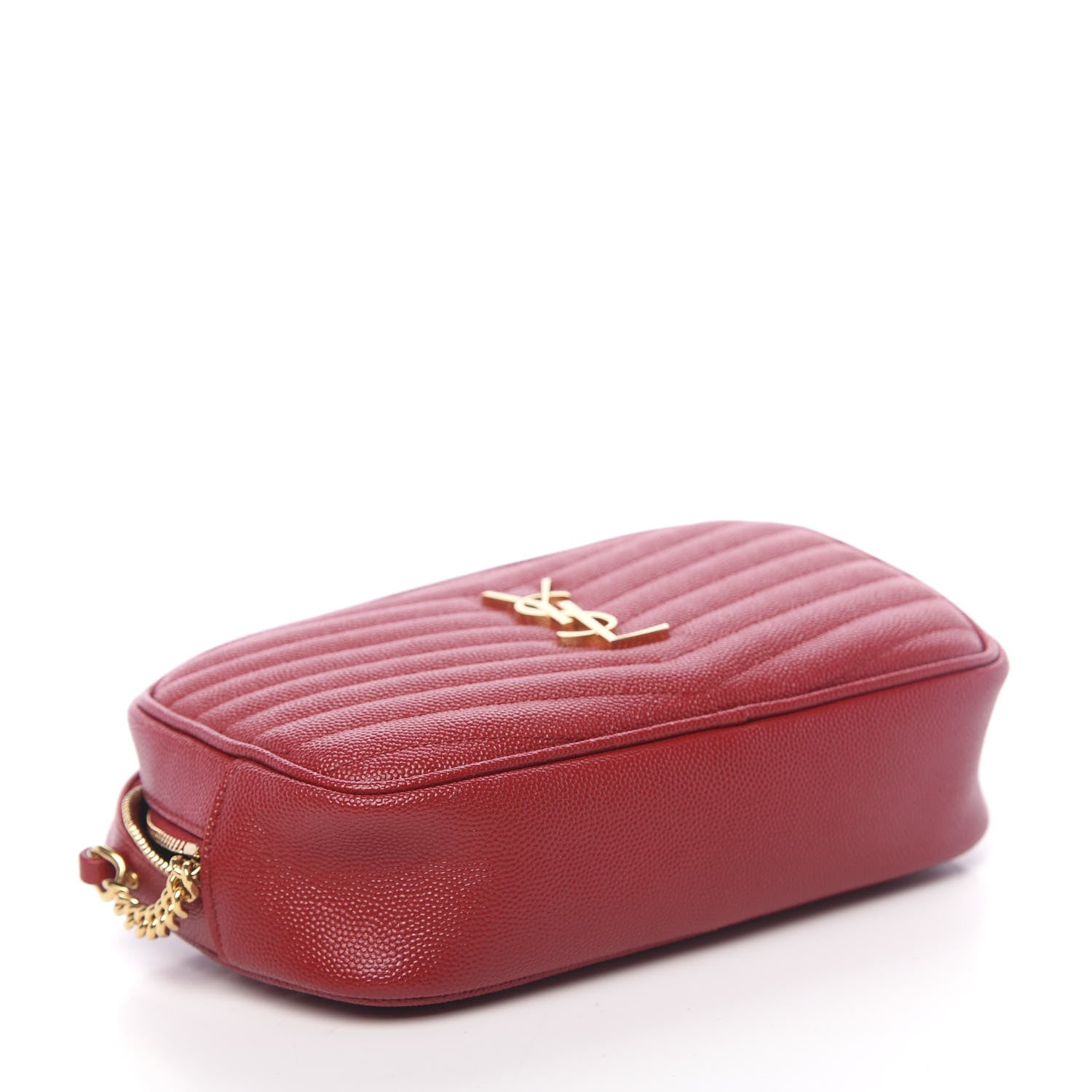 Saint Laurent Grain De Poudre Matelasse Monogram Mini Lou Camera Bag Eros Red 4 of 10