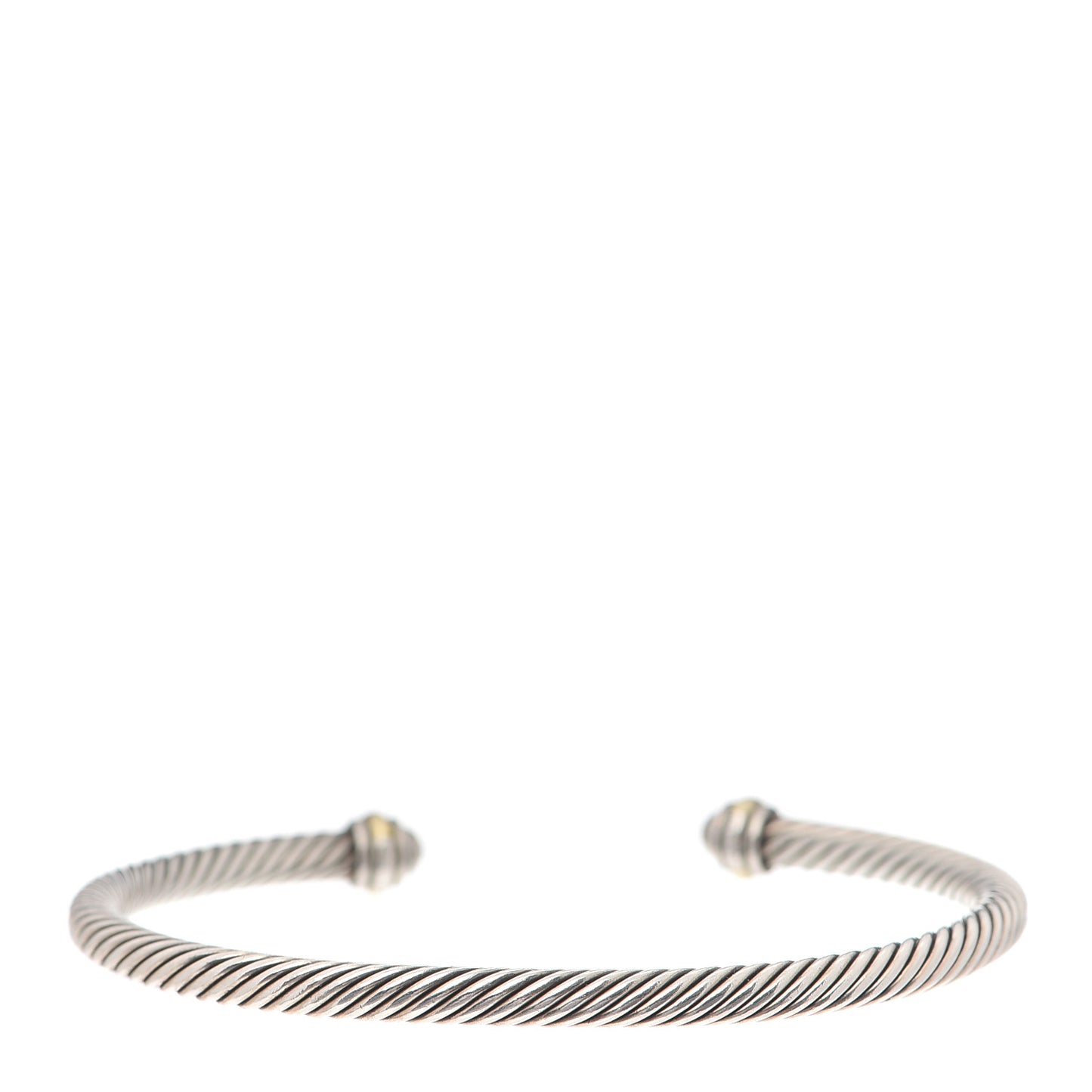 Sterling Silver 18K Yellow Gold 4mm Cable Classics Bracelet