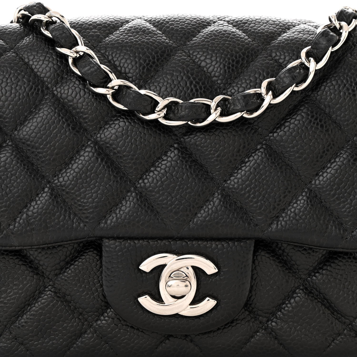 Chanel Caviar Quilted Mini Square Flap Black 8 of 10