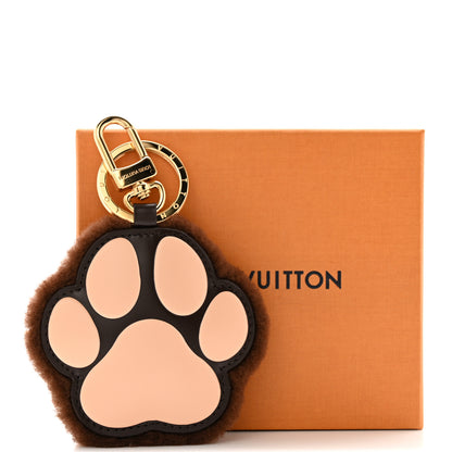 Louis Vuitton Shearling LV Paw Key Holder Bag Charm Brown 6 of 6