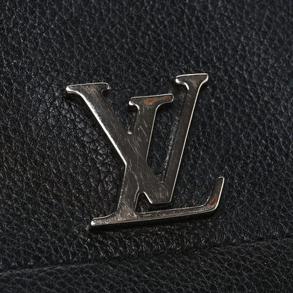 Louis Vuitton Calfskin LockMe II Compact Wallet Black 8 of 8