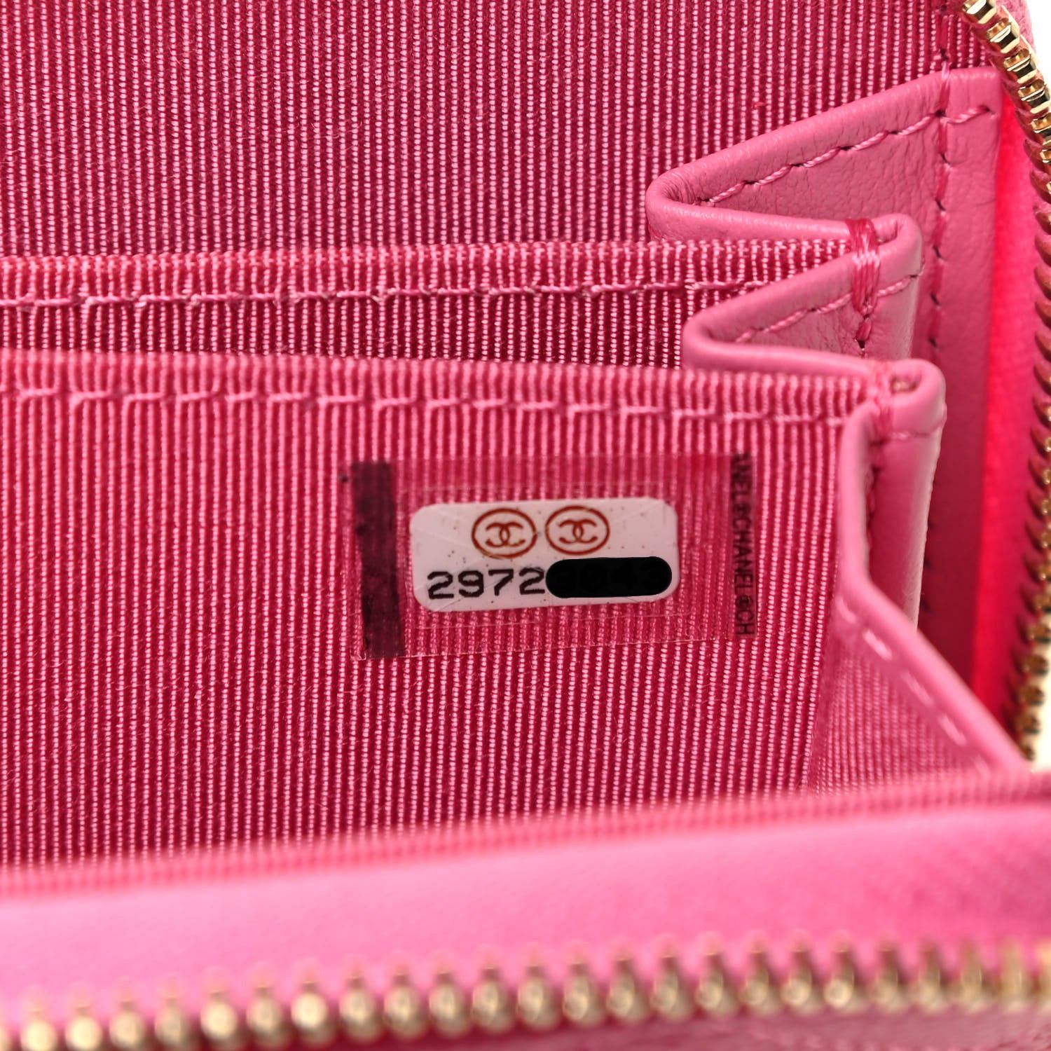 Chanel Caviar Quilted Zip Coin Purse Pink 6 of 6