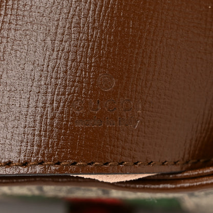 Gucci GG Supreme Monogram Azalea Calfskin Web Mini Jackie 1961 Hobo Beige Ebony Brown Sugar 6 of 11