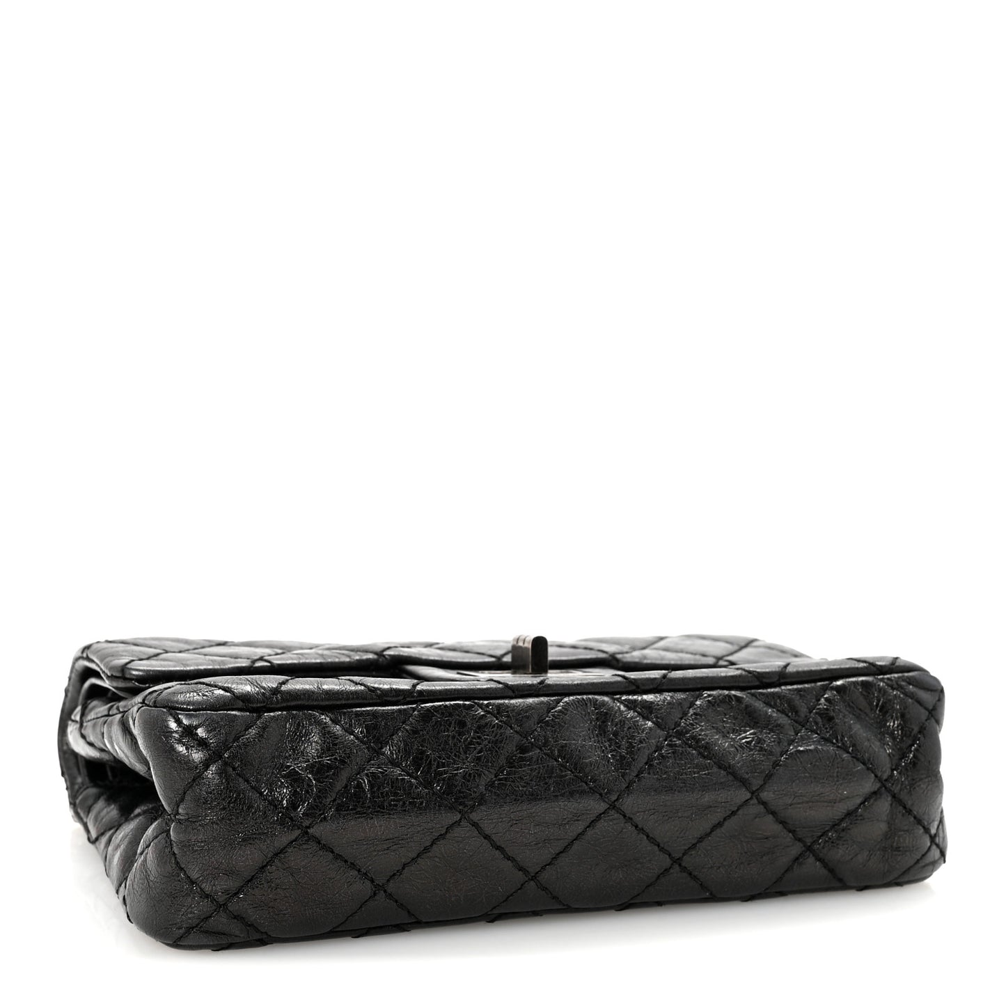Aged Calfskin Quilted 2.55 Reissue Mini Flap Black
