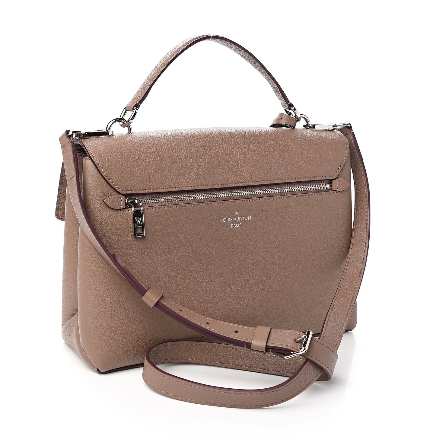 Soft Calfskin My Lockme Top Handle Taupe Glace