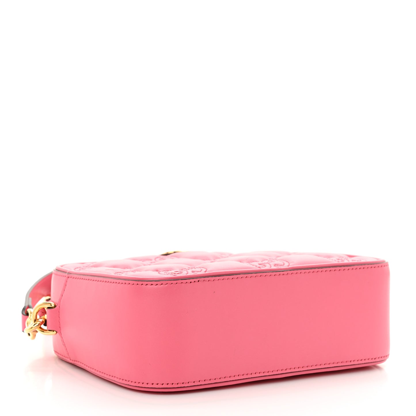 Calfskin GG Matelasse Small Shoulder Bag Rhodamine Pink Natural