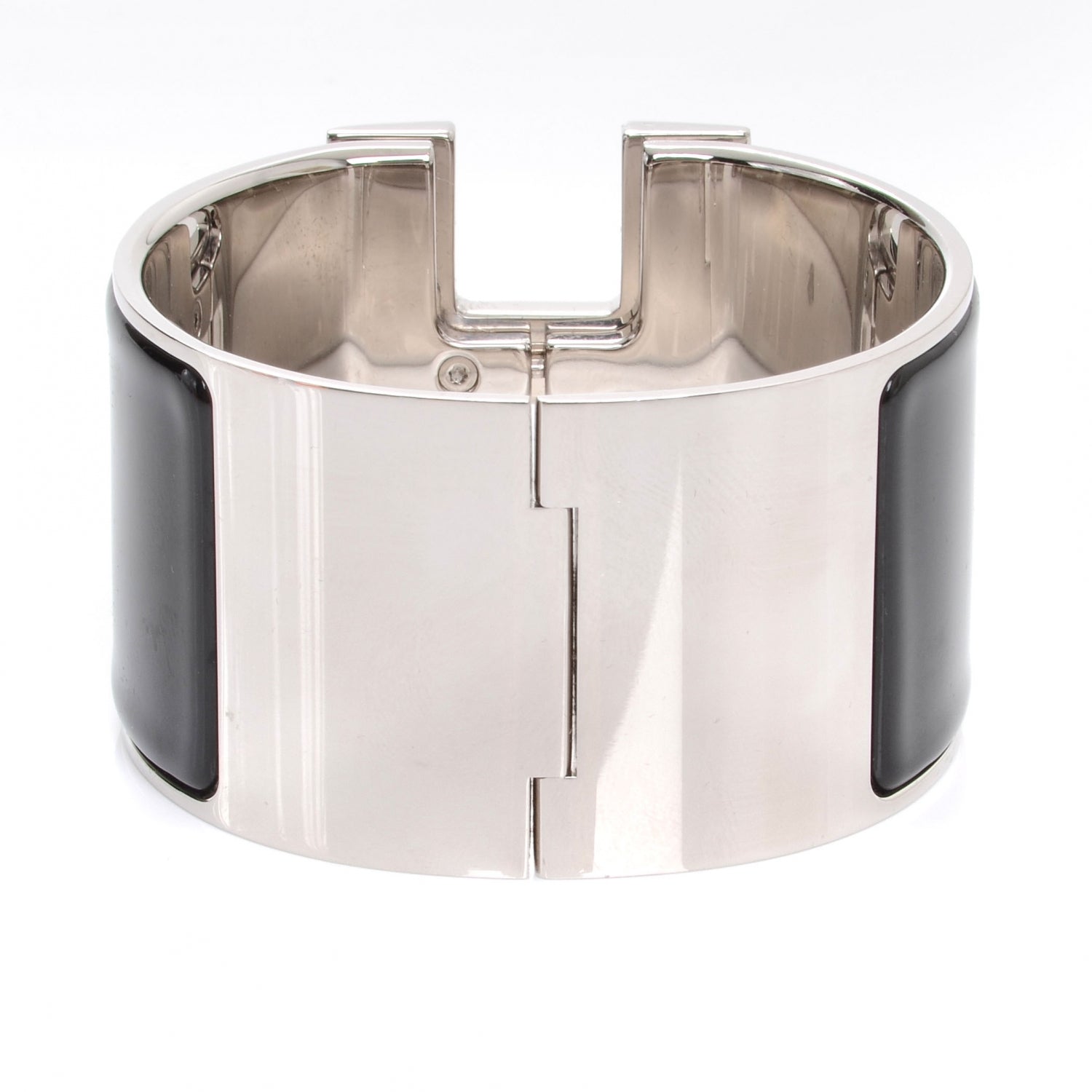 Hermes Enamel Extra Wide Clic Clac H Bracelet PM Black 5 of 8