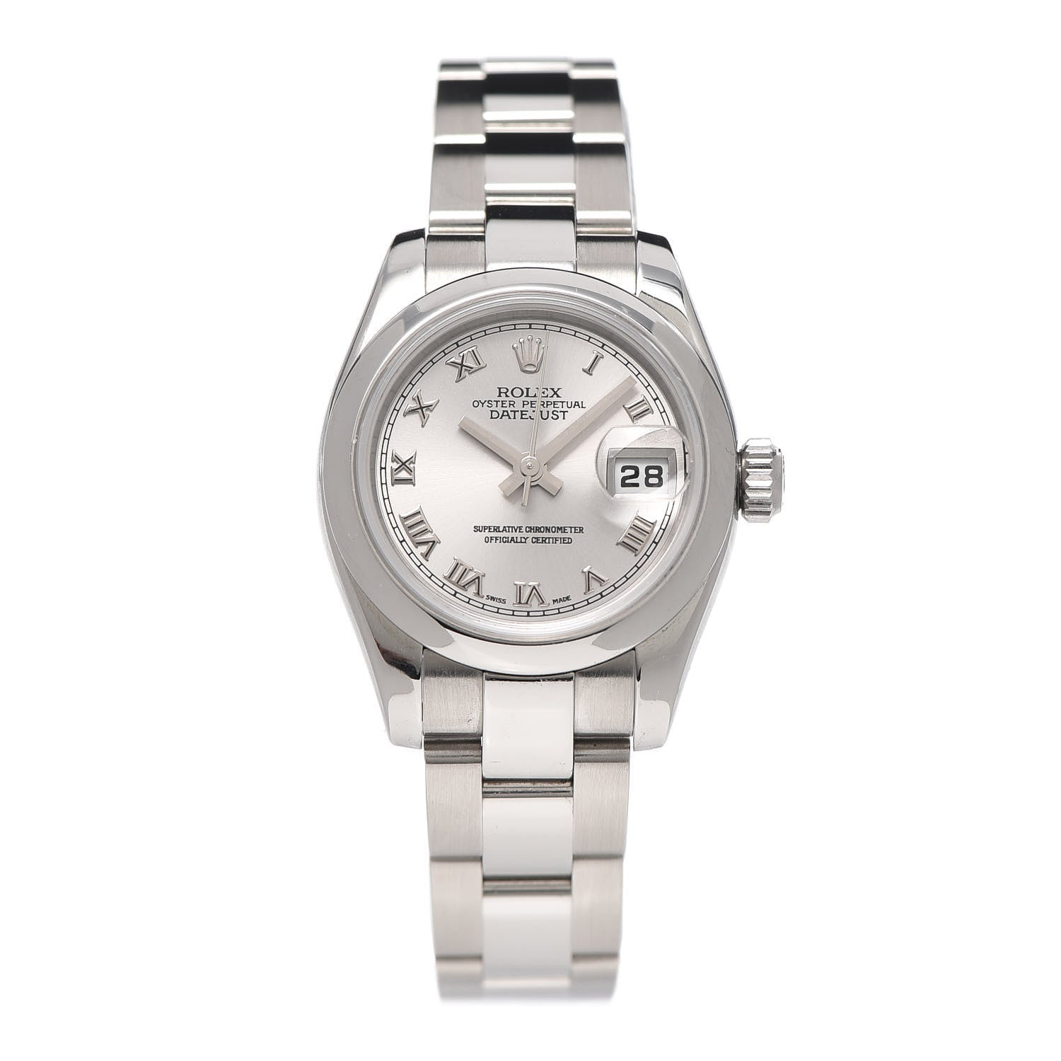 Rolex Stainless Steel 26mm Oyster Perpetual Datejust Watch Silver Roman 179160 1 of 5
