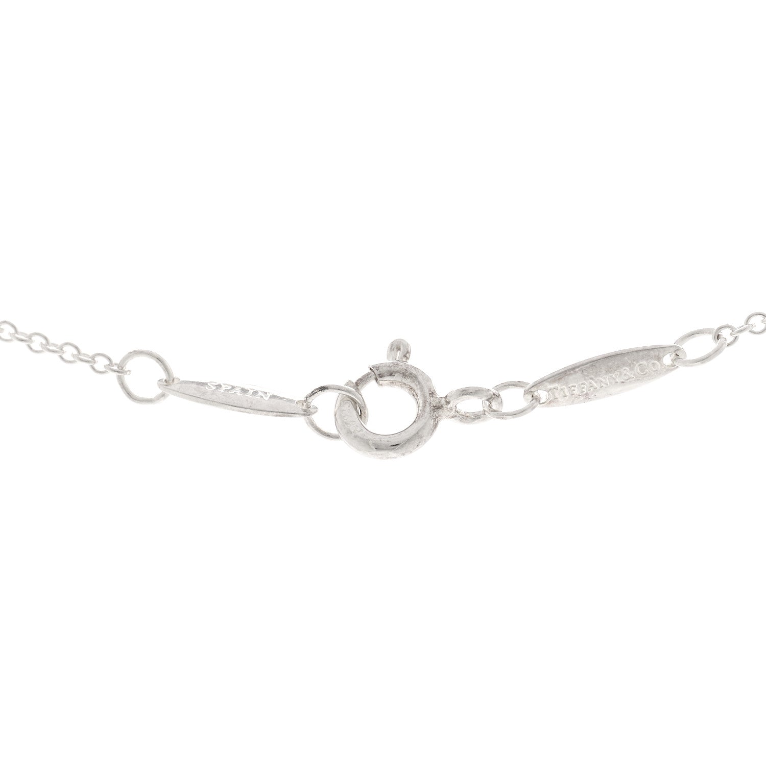 Tiffany Sterling Silver Pink Sapphire Elsa Peretti Color by the Yard Pendant Necklace 4 of 4